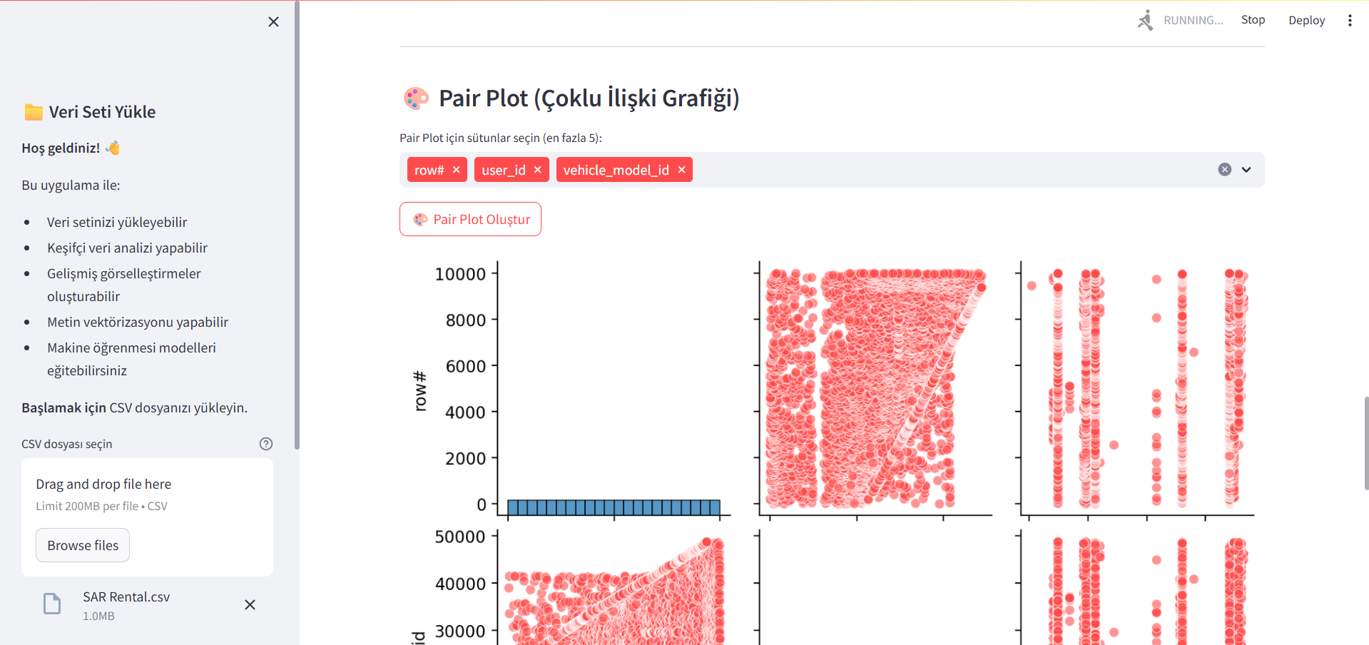 EDA WebSite Pairplot