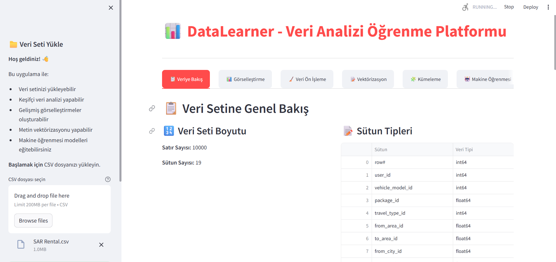 EDA WebSite Genel Bakış